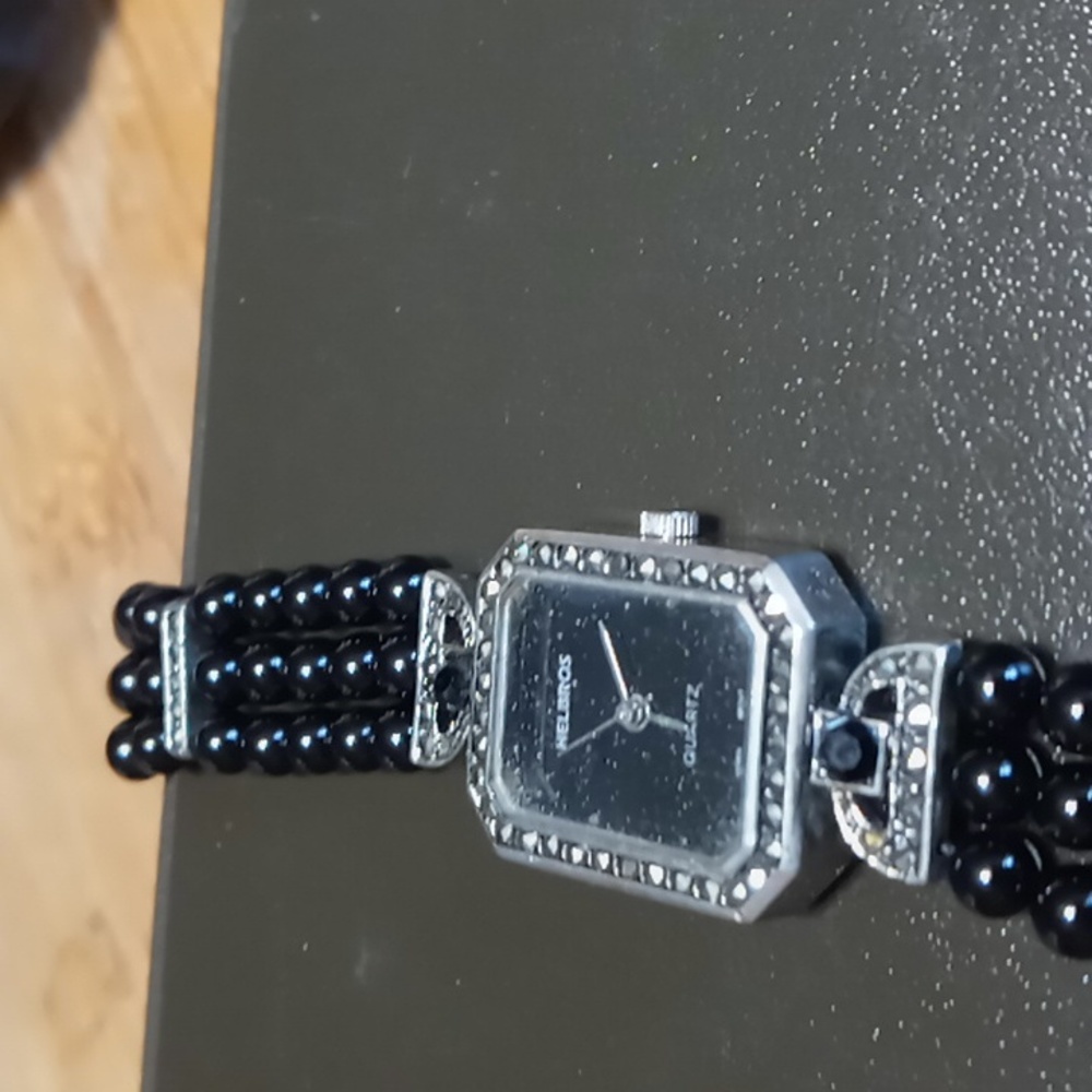 Women's silver and marcasite watch